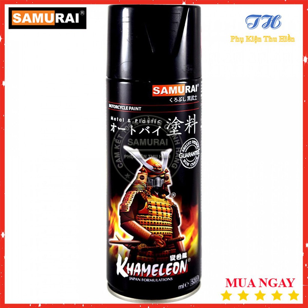 Sơn Xịt Samurai chuyên dùng cho xe máy sơn lót nhựa KPP chống cháy, chống rạn nứt, vòi xịt chống chảy