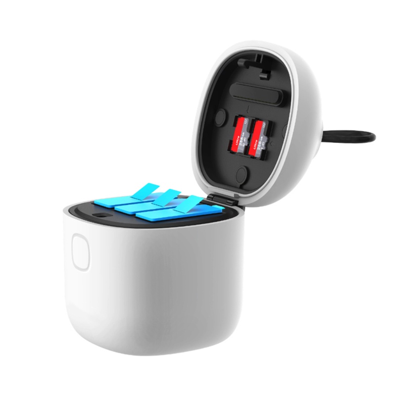 Hộp Sạc Máy Ảnh 3 Ngăn Go-Pro Hero 9 Màu Đen Tiện Dụng