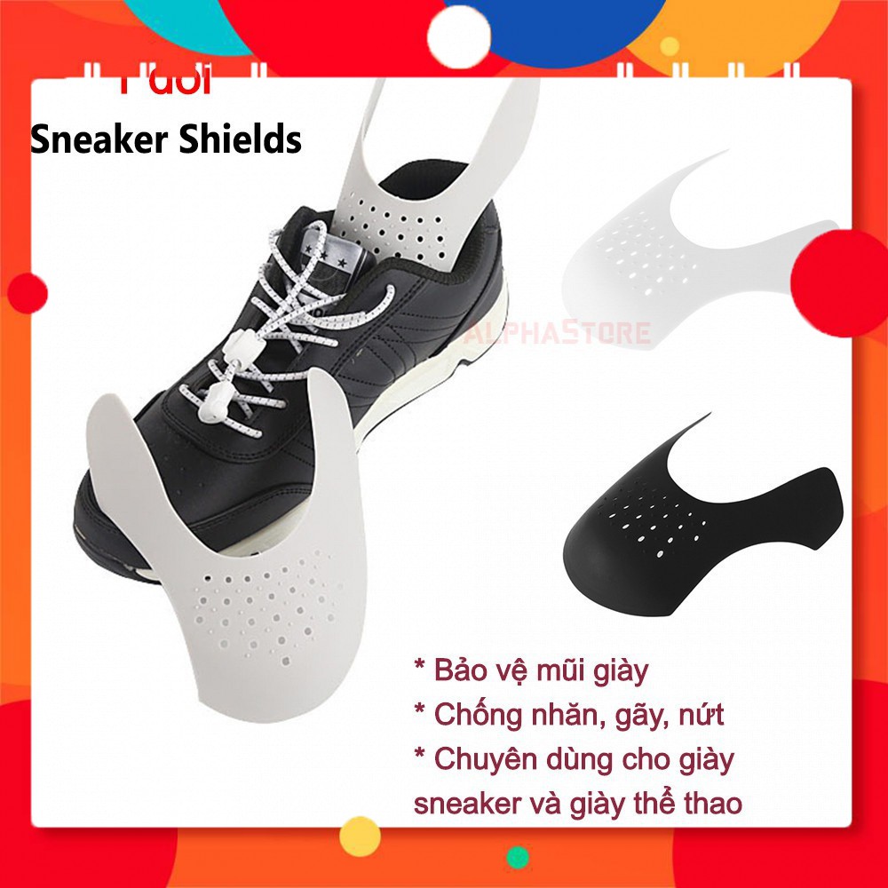 Bộ Lót Bảo Vệ Mũi Giày Shoe Shield (Loại 1, Nhựa Mềm) - Miếng Độn Chống Nhăn, Giữ Dáng Mũi Giầy Thể Thao Sneaker Shield