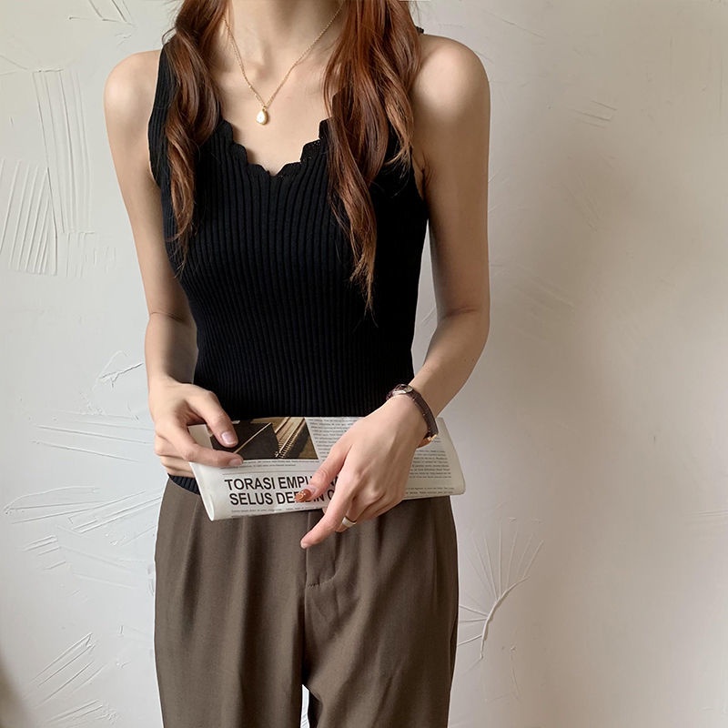 Áo sweater Dệt Kim Không Tay Thời Trang Mùa Hè Dành Cho Nữ