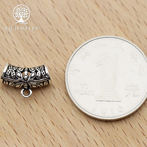 Charm bạc mặt ống treo - NQ Jewelry