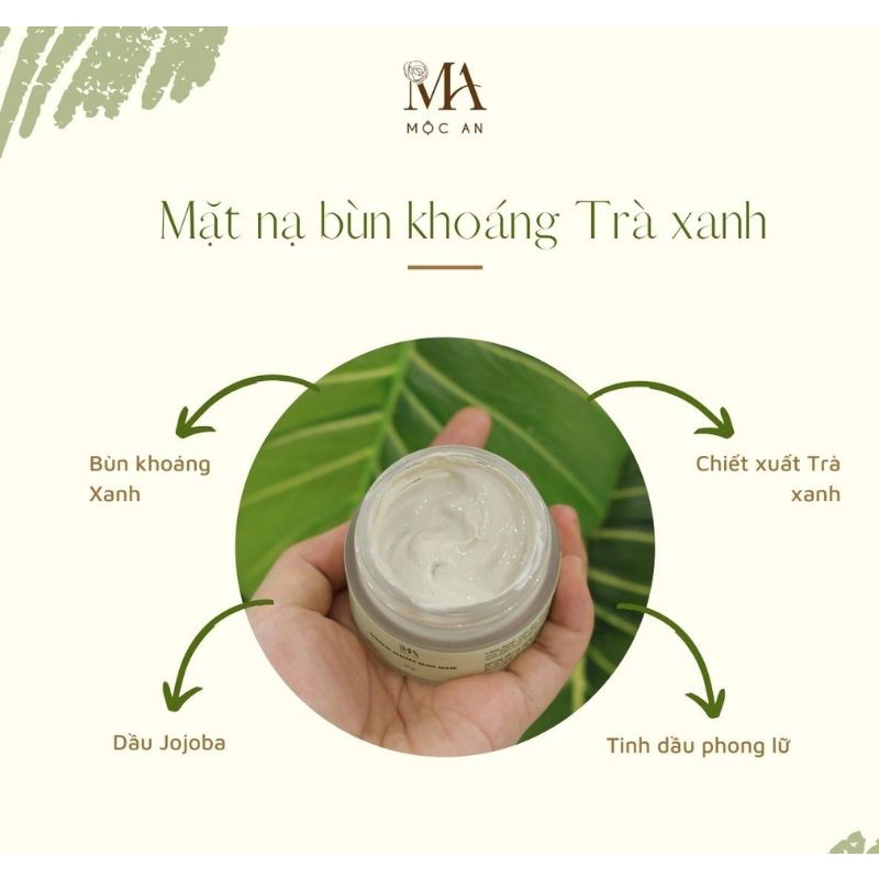 Mặt Nạ bùn khoáng trà xanh-Cococherry Mộc An