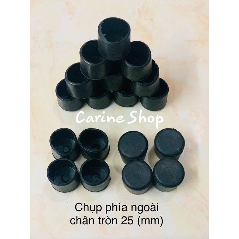 Combo 4 nút nhựa tròn gắn ngoài chân ghế, chân bàn chống trầy sàn | BigBuy360 - bigbuy360.vn