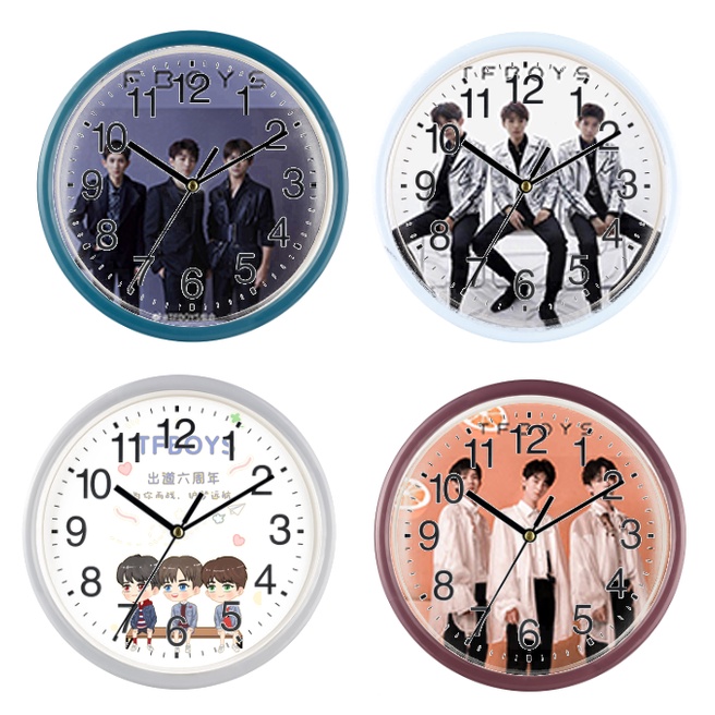 Đồng hồ treo tường tfboys DHTI35 cute dễ thương 13 đến15cm