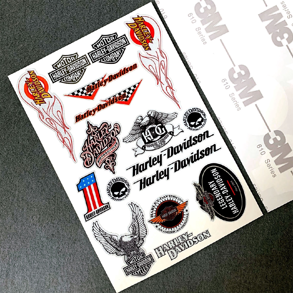 Decal 3m Logo Harley-Davidson Trang Trí Xe Mô Tô