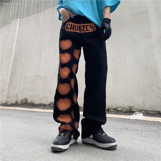 Quần Jeans Nam Ống Rộng Phong Cách Hip Hop Âu Mỹ Cá Tính