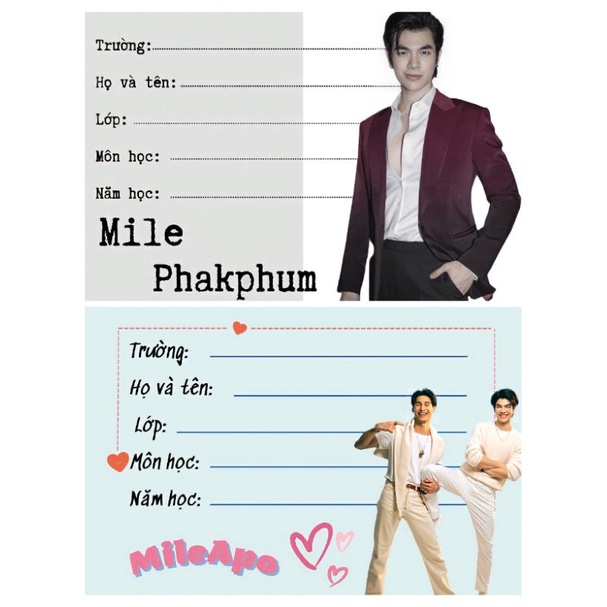 Nhãn vở BL Thái Lan  - Có keo dán