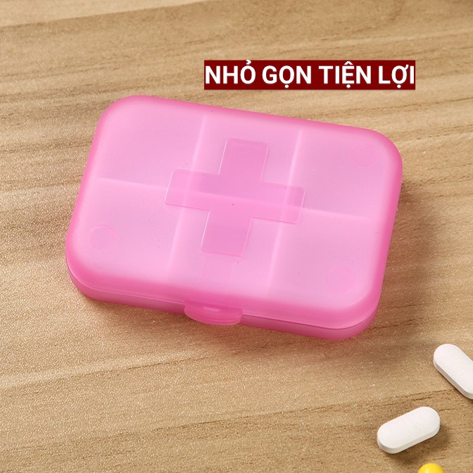 Hộp chia thuoc 6 ngăn nhựa tiện dụng