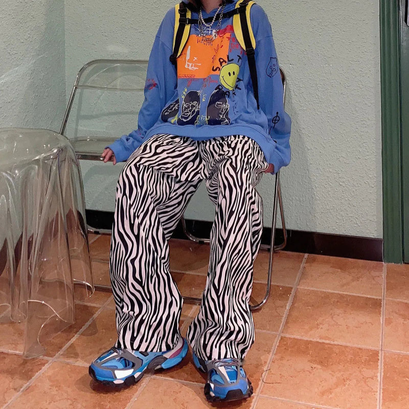 Quần Dài Ống Rộng Họa Tiết Ngựa Vằn Cho Nữ | BigBuy360 - bigbuy360.vn