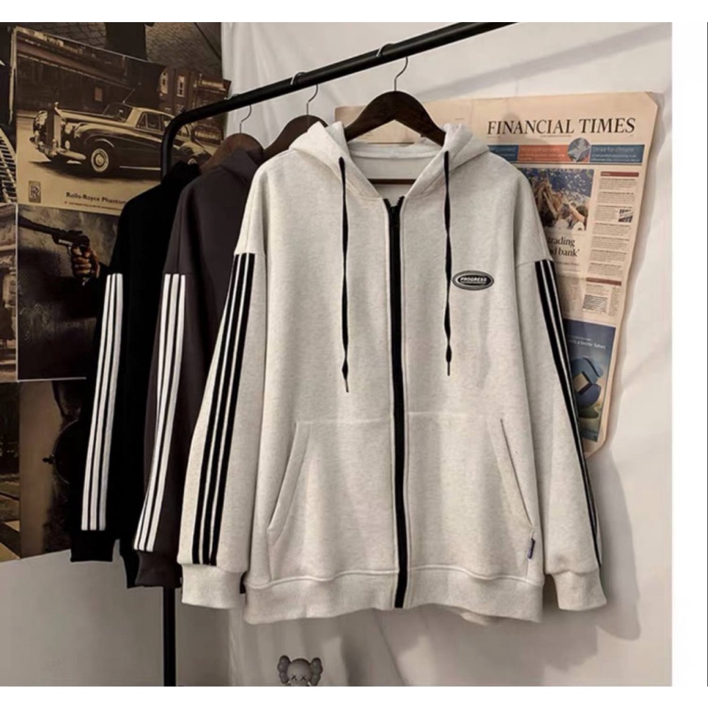 [HCM]ÁO KHOÁC NỈ 3 SỌC FORM UNISEX NAM NỮ MIX ĐỀU NGẦU SIÊU PHẨM VIỆT MỚI BAO ĐẸP