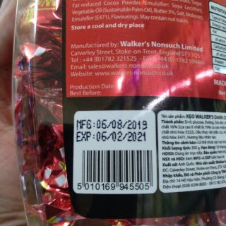Kẹo Walker Dark Chocolate