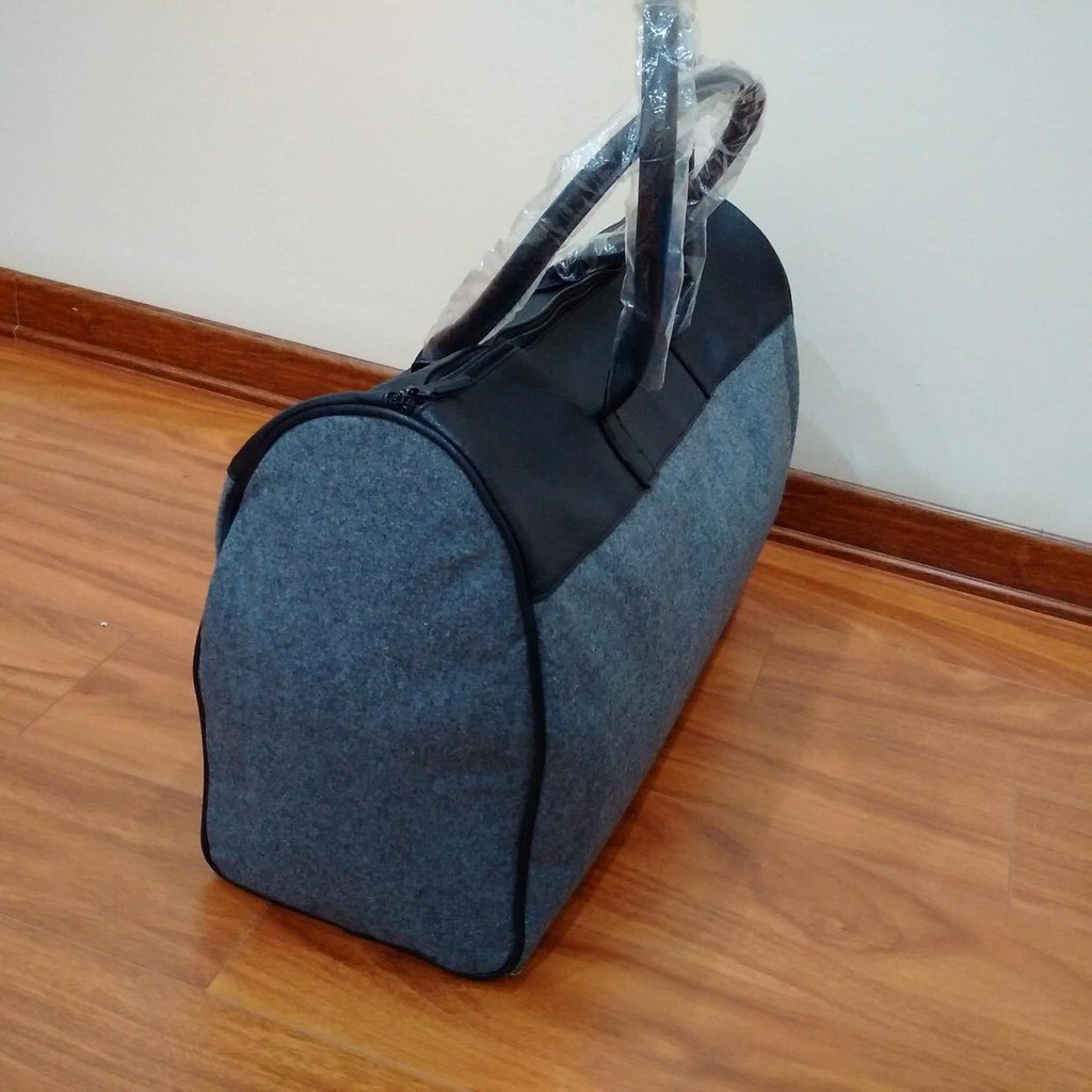 Túi du lịch Hugo Boss Mens Grey Weekend Holdall Duffel Sports - Hàng Chính hãng