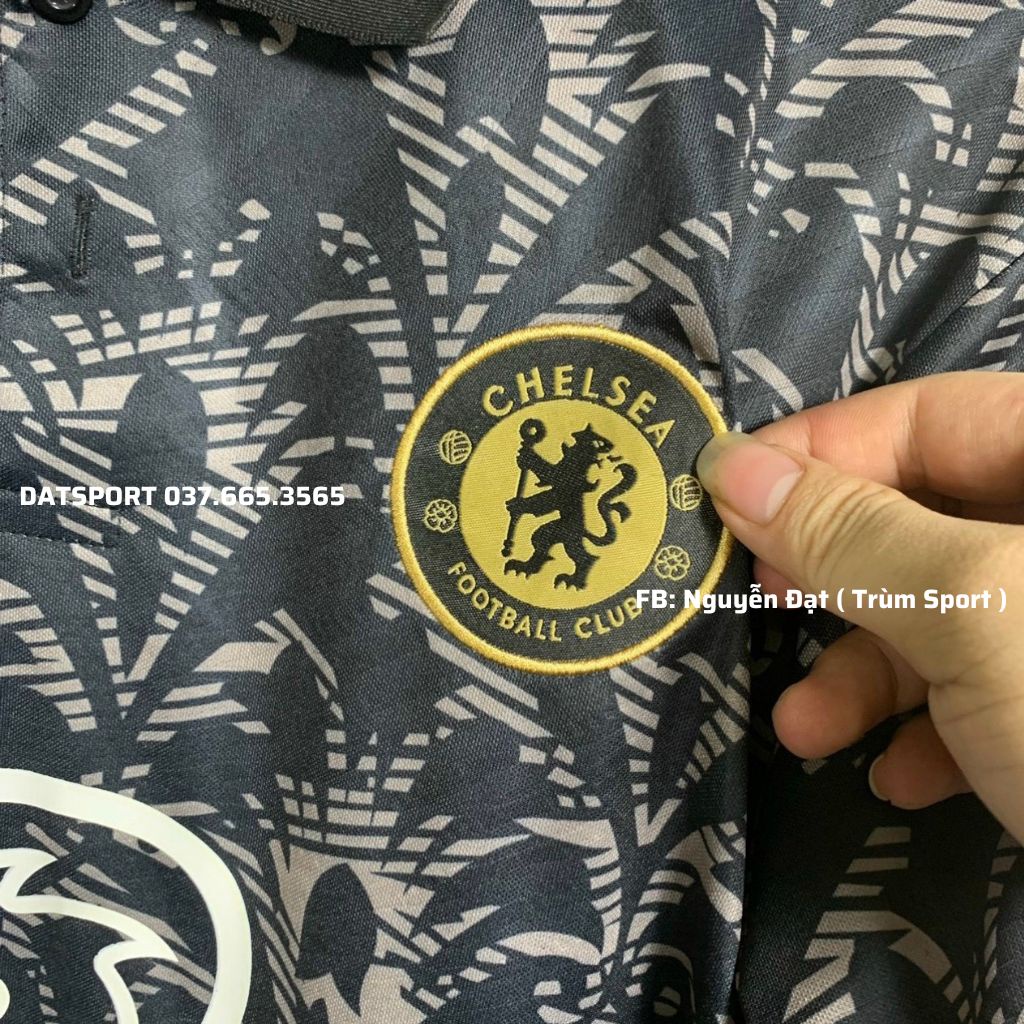 Áo Bóng Đá CLB Chelsea Màu Đen Cổ Bẻ mùa giải 2022 - 2023 Hàng Thái Cao Cấp Siêu Thoáng Mát