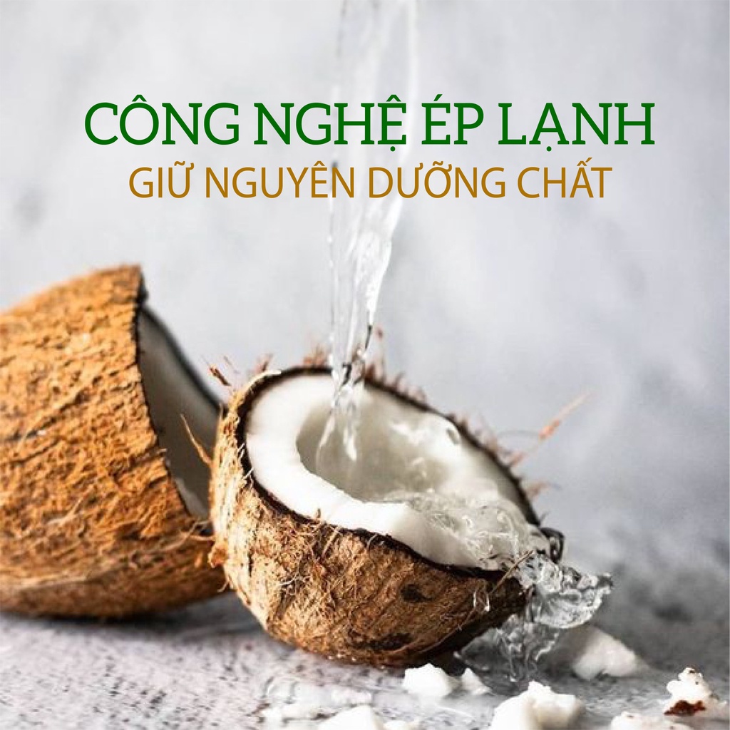 Dầu Dừa Nguyên Chất Ép Lạnh Tinh Khiết Dưỡng Da, Dưỡng Tóc, Dưỡng Môi MILAGANICS 100ml (Chai)