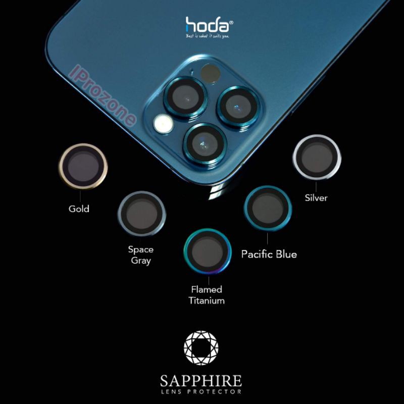 Ốp viền kính bảo vệ camera Hoda Sapphire IPhone 13 Pro Max , 13 Mini  IPhone 12 Pro , IPhone 12 Promax chính hãng