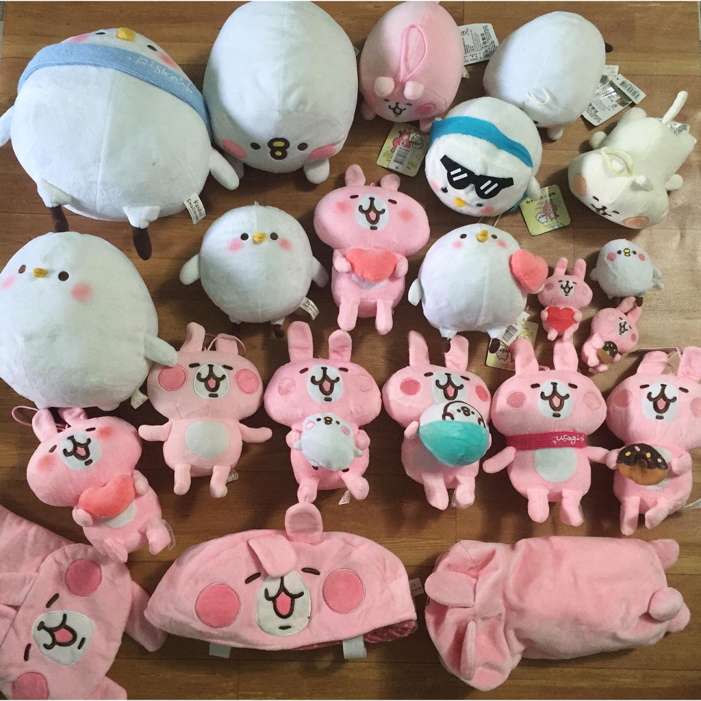 Gấu bông thỏ Usagi & gà Piske nhà Kanahei