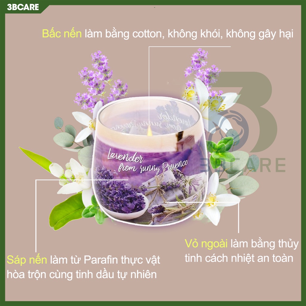 Nến thơm thư giãn Bartek N11 sáp nến thơm phòng không khói, thơm dễ chịu khử mùi tốt nhập khẩu từ Ba Lan - Shop 3B Care