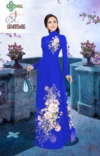 Vải Áo Dài Tằm Ý/ Lụa Nhật Hoa Ngực & Tà