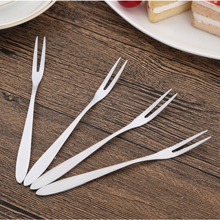 Nĩa ăn trái cây bằng thép không gỉ phong cách phương Tây 13cm