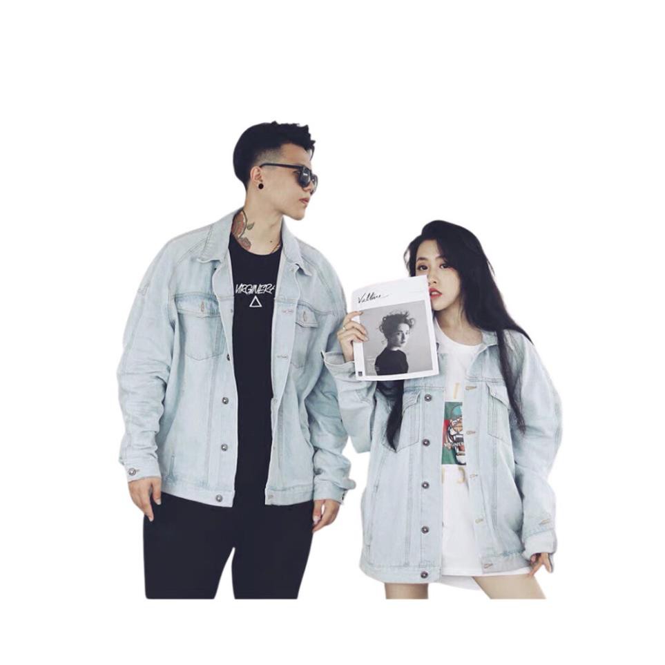 HCM Áo Khoác Jean Nam Kiểu Rách Vai unisex mã:  AKJNA01