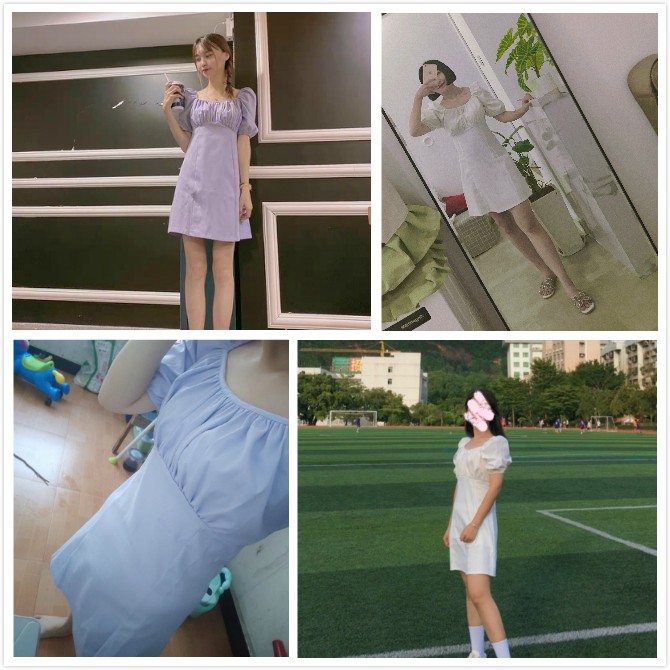 Đầm Midi Nữ Dáng Chữ A Tay Ngắn Màu Tím | BigBuy360 - bigbuy360.vn