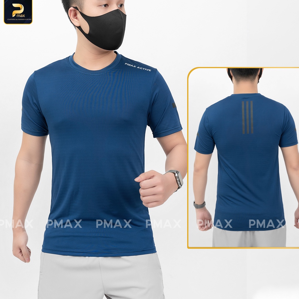 Áo thun nam ngắn tay PMAX phông trơn vải 100% coolmax mềm mát thấm hút co giãn