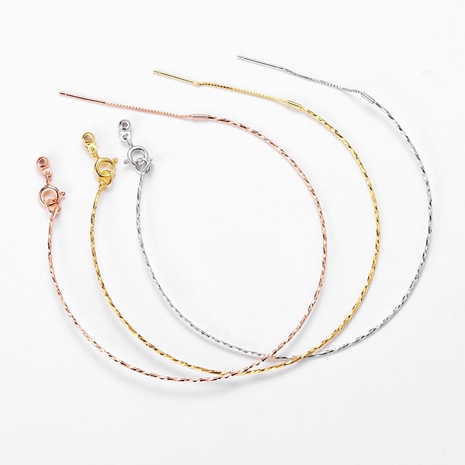 [VTB1] Phụ kiện trang sức (DIY) - Vòng tay bạc S925 [kiểu cứng] chờ gắn hạt tùy chọn