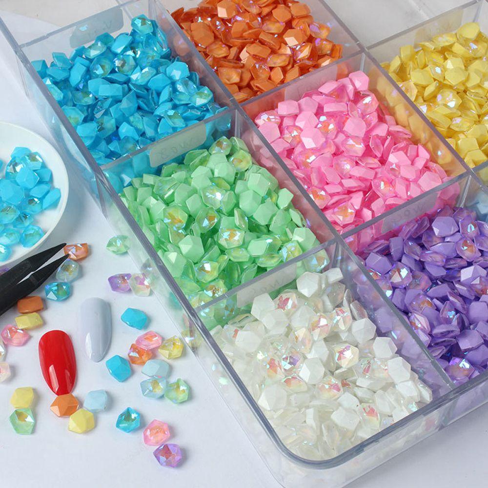 Móng Tay MXGOODS Nghệ Thuật|Set 10 Viên Đá Nhiều Màu Sắc|Hạt Cườm Mũi Nhọn Trang Trí Móng Tay Charms
