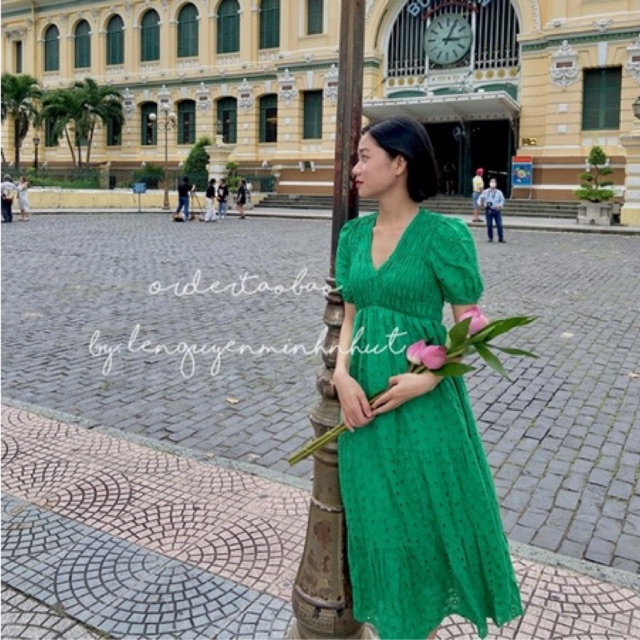 /order taobao/ Đầm Midi Đơn Giản 4 Màu Bầu Bì thoải mái