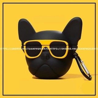 🔥 Case Ap 1/2 & Pro 🔥 Freeship 🔥 VỎ BỌC MODEL CHÓ PITBULL NGẦU KÍNH VÀNG - Cho Tai Nghe Không Dây (Bluetooth) - Tuanphuk