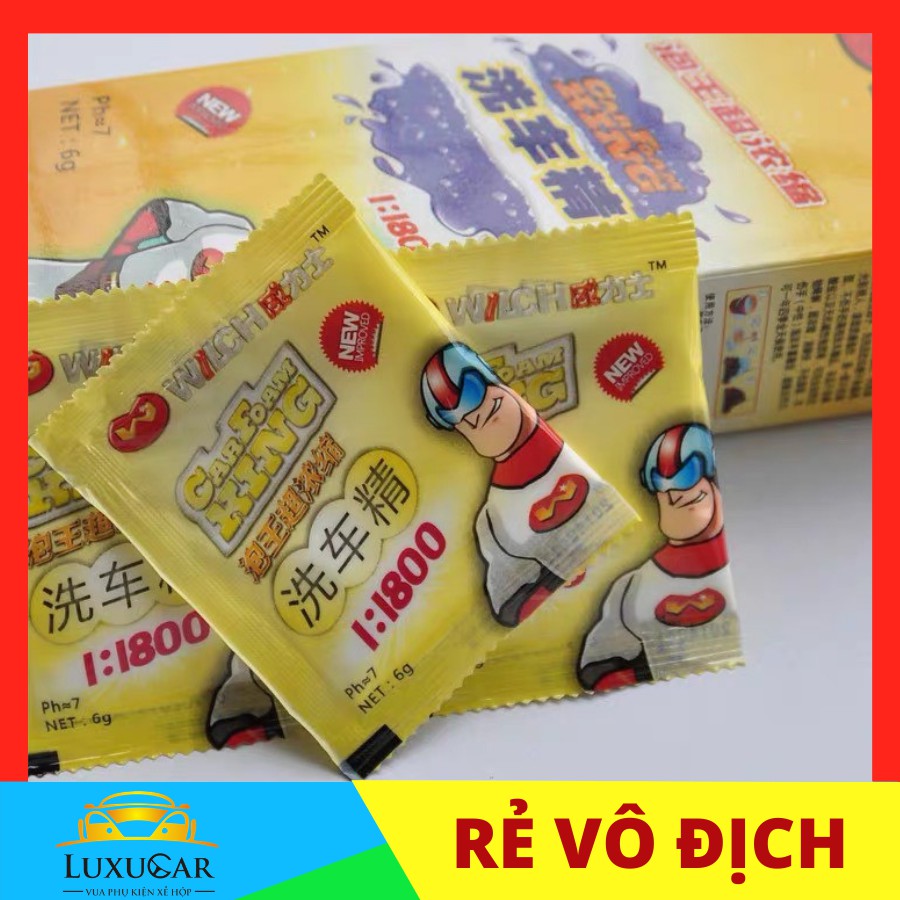 Bột rửa xe không chạm, tạo bọt tuyết rửa xe hơi, ô tô, xe máy Cao cấp WILCH siêu đậm đặc  - Giá 1 gói