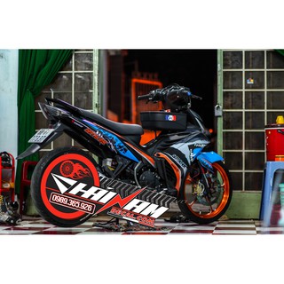 tem trùm exciter 135 xanh cá mập