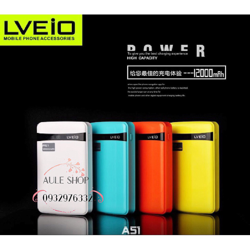 Pin sạc dự phòng LVEIO A51 12000mAh