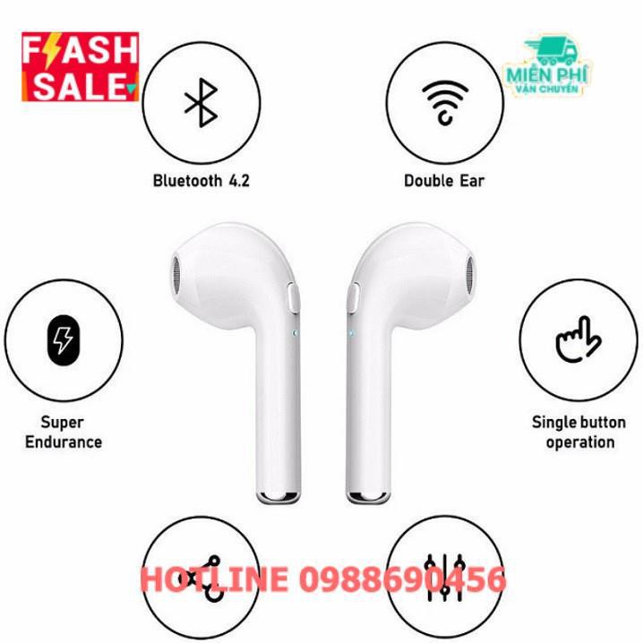 Tai nghe Bluetooth không dây i7s-Tws loại 2 tai nghe kèm hộp sạc âm thanh cực hay