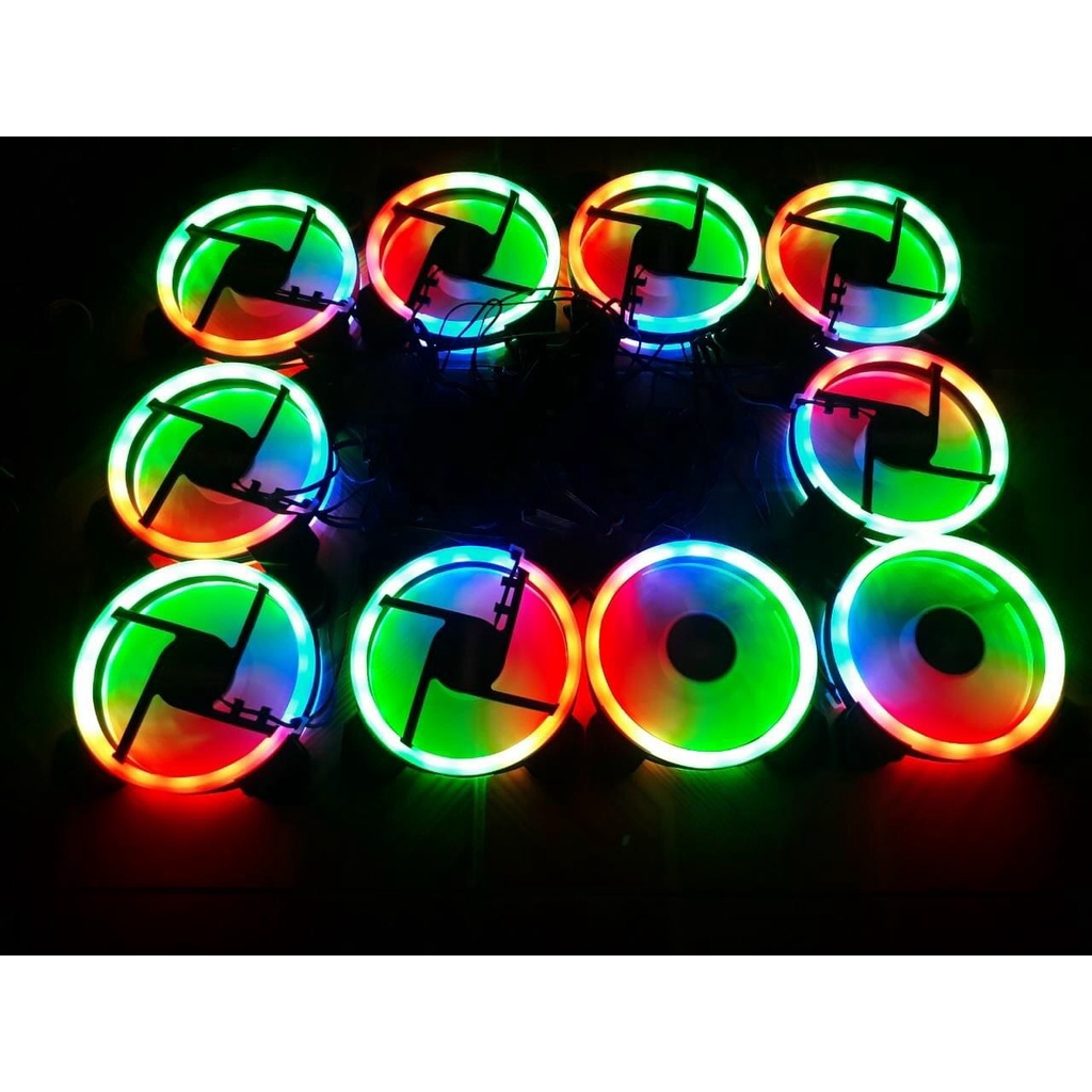 Fan Led RGB Coolmoon + Bộ Hub Coolmoon &amp; Remote - LED RGB 16 Triệu Màu, 366 Hiệu Ứng