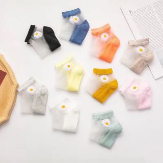 Freeship - hàng đẹp loại 1 set 10 tất hoa cúc lưới thông hơi hot hit tat002