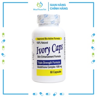  Ivory Caps Pills Viên uống làm trắng da tự nhiên với Glutathione 1500mg 60 Viên 