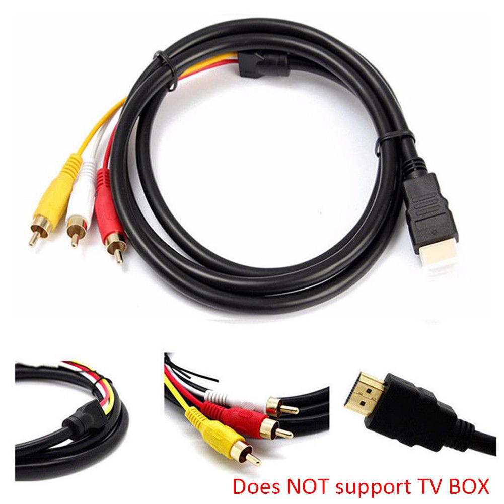 Cáp chuyển đổi thành phần âm thanh AV 5Ft HDMI sang 3-RCA cho HDTV