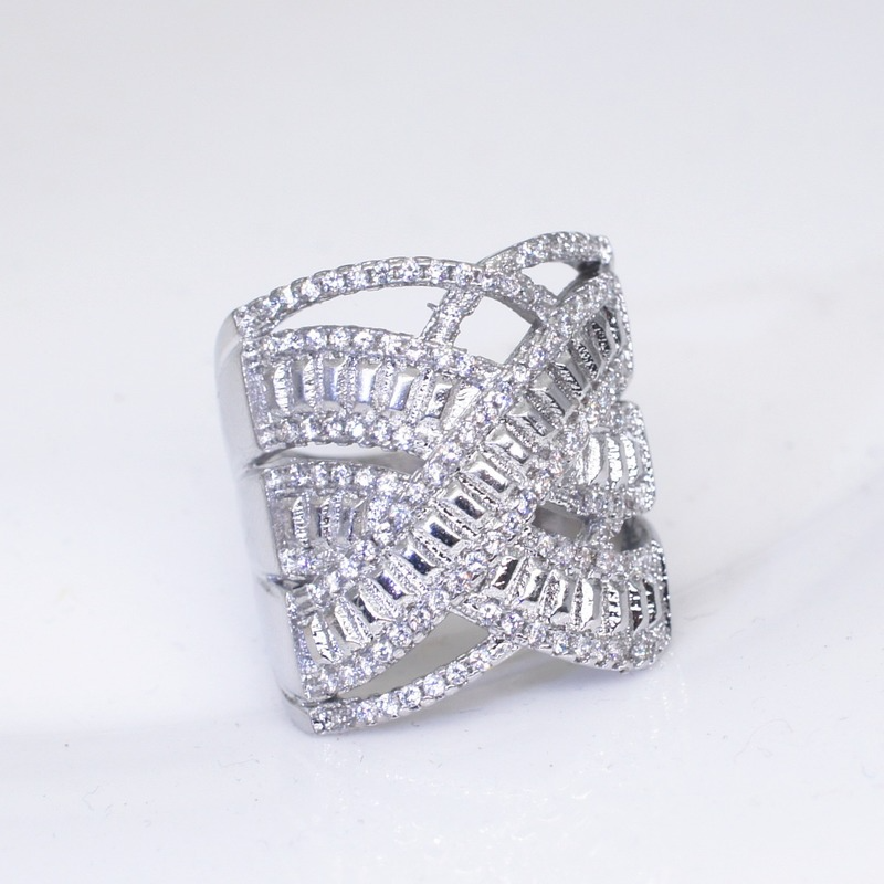 Nhẫn nhiều lớp mạ bạc S925 sang trọng thời trang