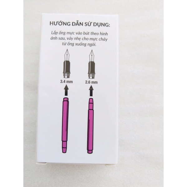 1 Hộp ống mực tím xoá được cho bút CD 202  và nhiều bút khác ⚡️Tặng kèm viên tẩy⚡️