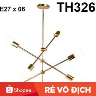 Đèn thả mạ đồng 6 bóng Simple TH326