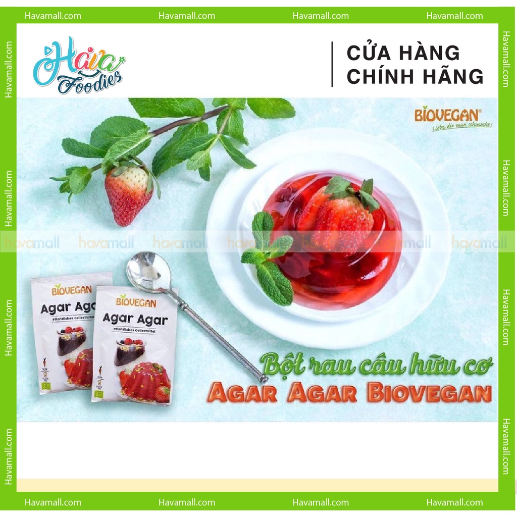 [HÀNG CHÍNH HÃNG] Bột Rau Câu Hữu Cơ Biovegan 30gr – Organic Agar-agar