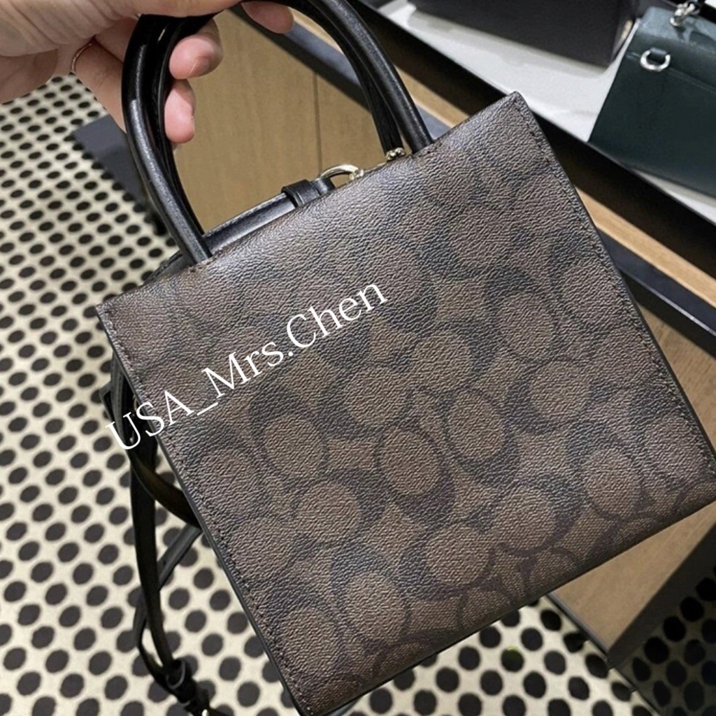 Giấy chứng nhận mua hàng chính hãng COACH CALLY messenger bag mini tote bag túi xách túi vuông nhỏ side balo