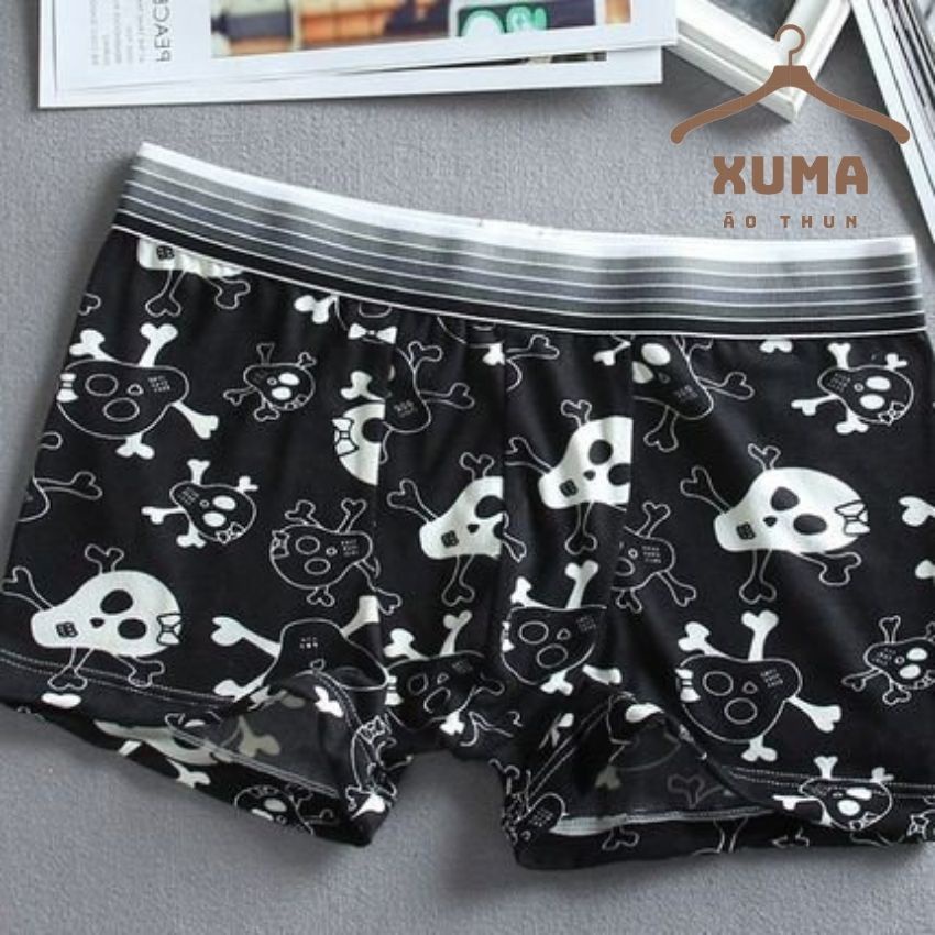 [ Free Ship ] combo 4 quần xì sịp quần lót nam hoạt hình nhiều màu cotton co giãn 4 chiều xuma