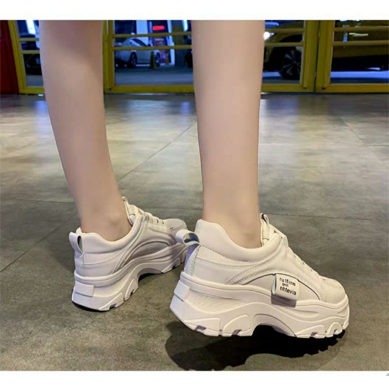 (Freeship) Giầy thể thao nữ,sneakers ULzzang full trắng độn đế năng động và cá tính T140 | BigBuy360 - bigbuy360.vn