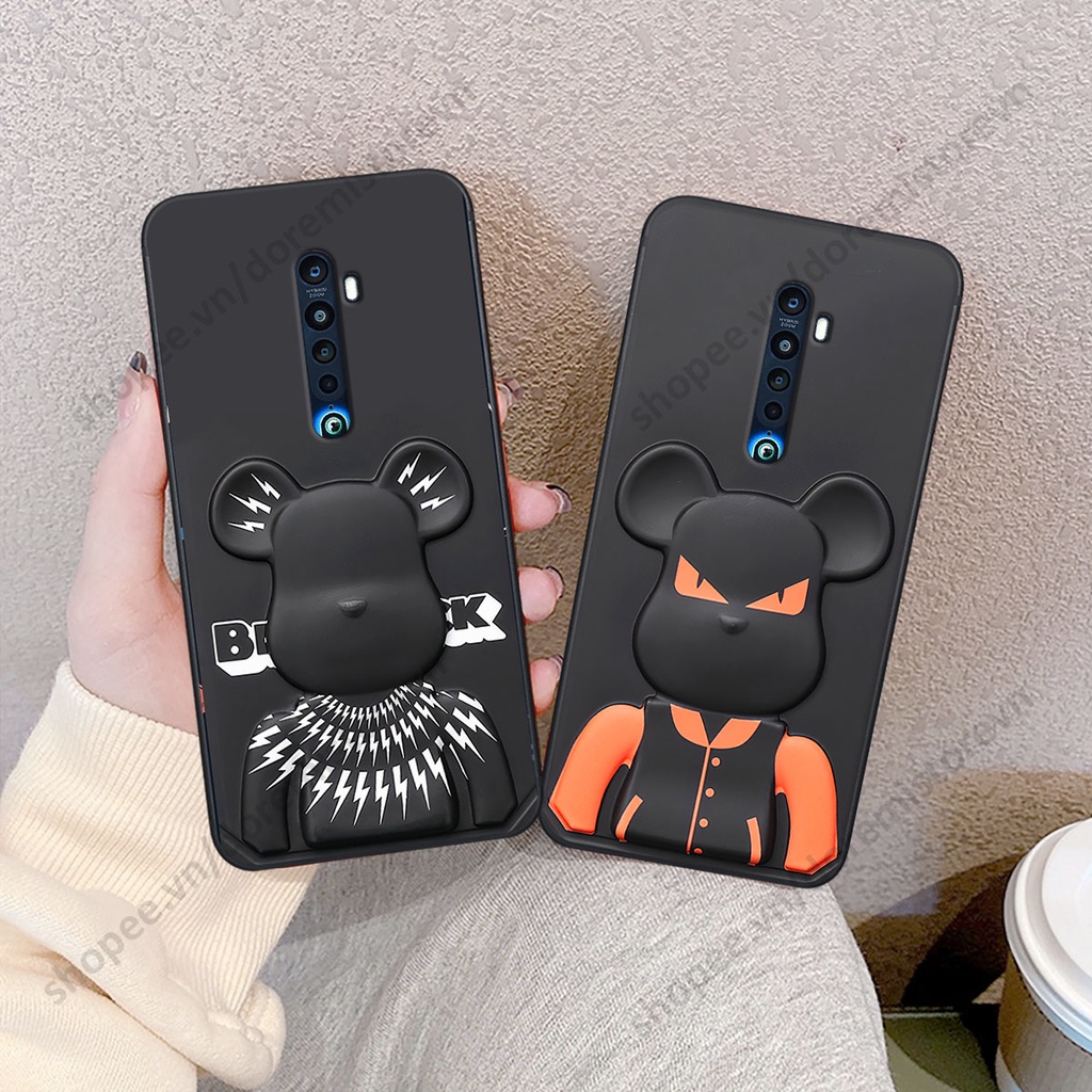 Ốp lưng Oppo Reno 2f / Reno2 F hình kaws, kith, bear brick nổi 3D phong cách độc đáo