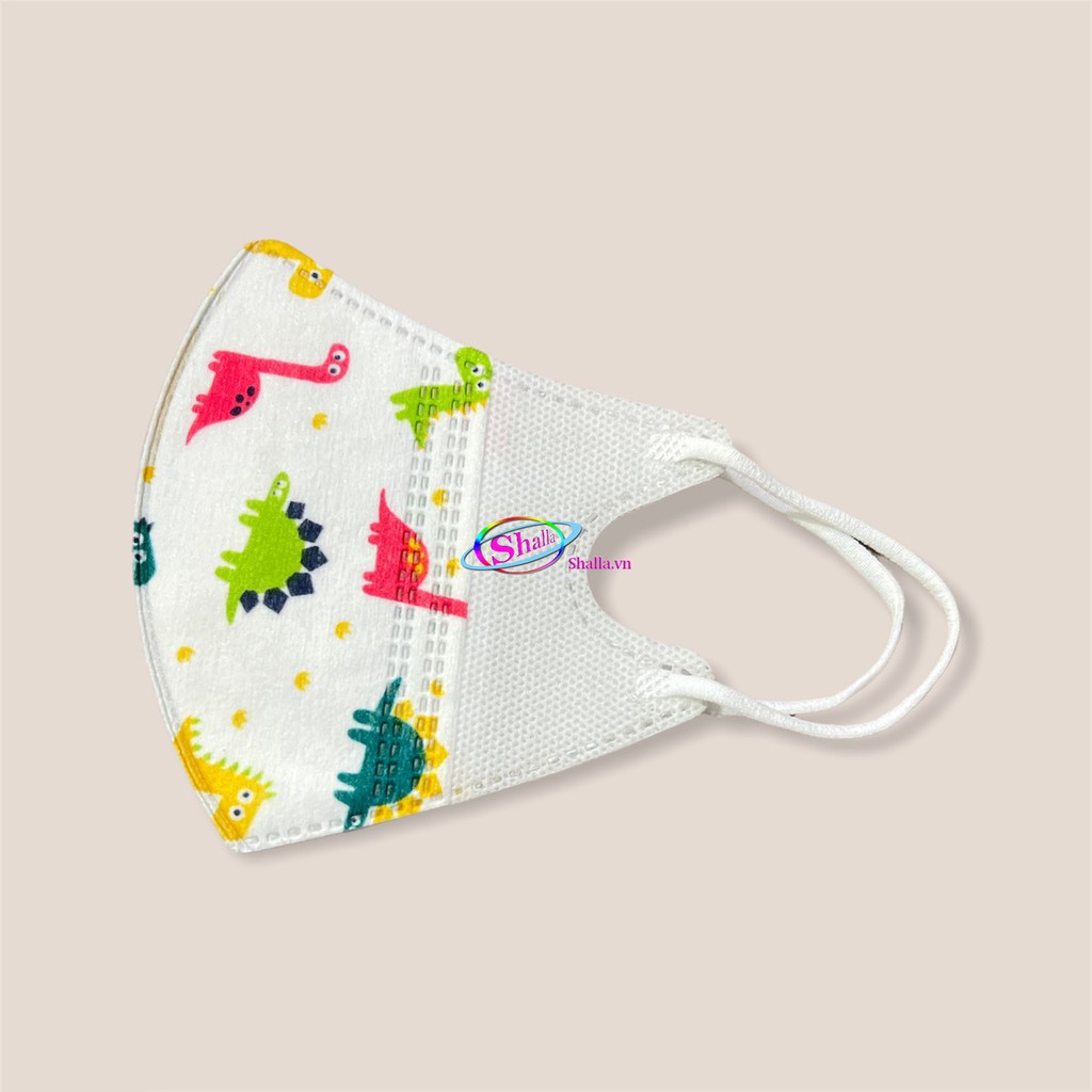 Khẩu trang trẻ em 3 Lớp Kháng Khuẩn / 99% Lọc Khuẩn, Bụi, Bịch 5 cái SS22 Shalla