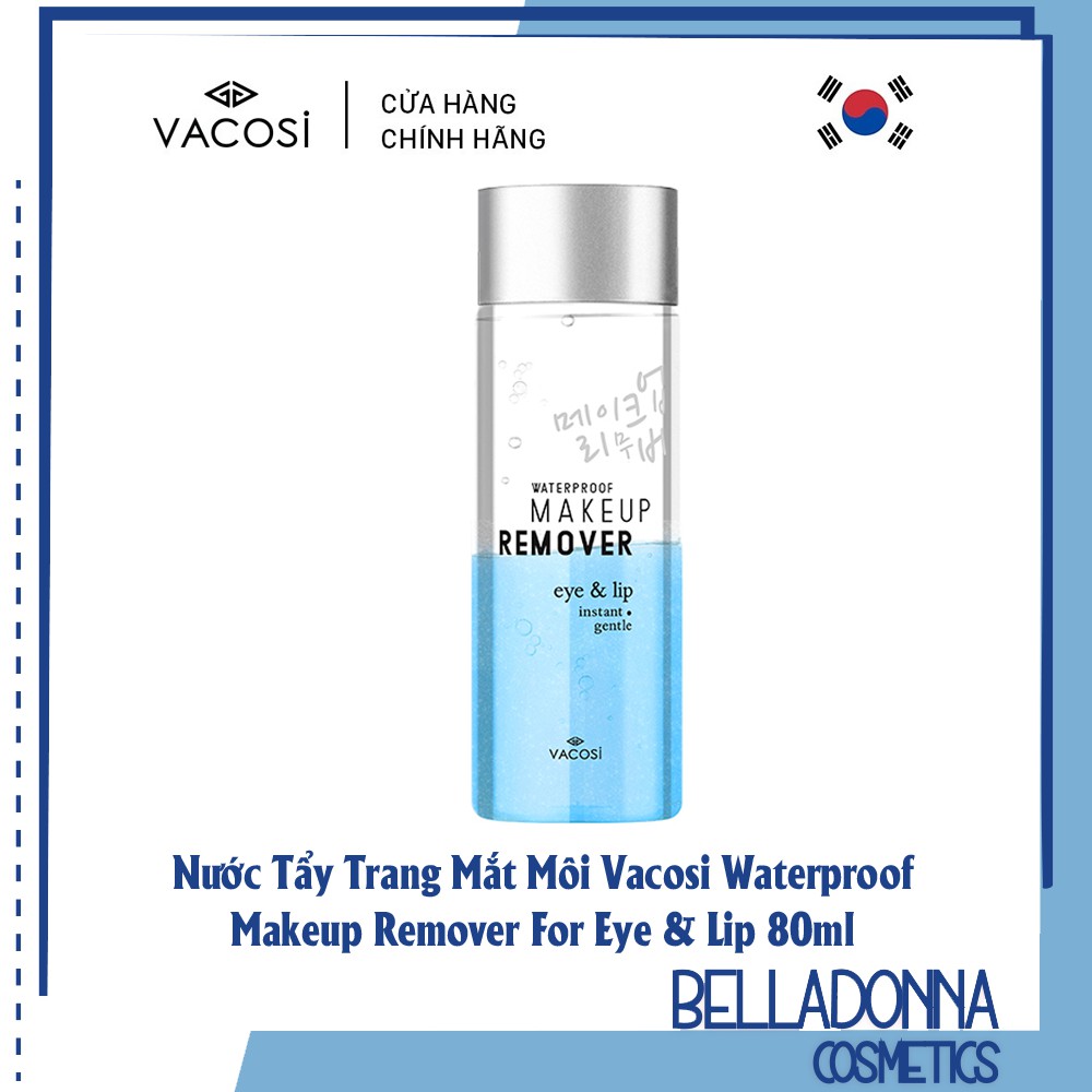 Nước Tẩy Trang Mắt Môi Vacosi Waterproof Makeup Remover For Eye & Lip 80ml