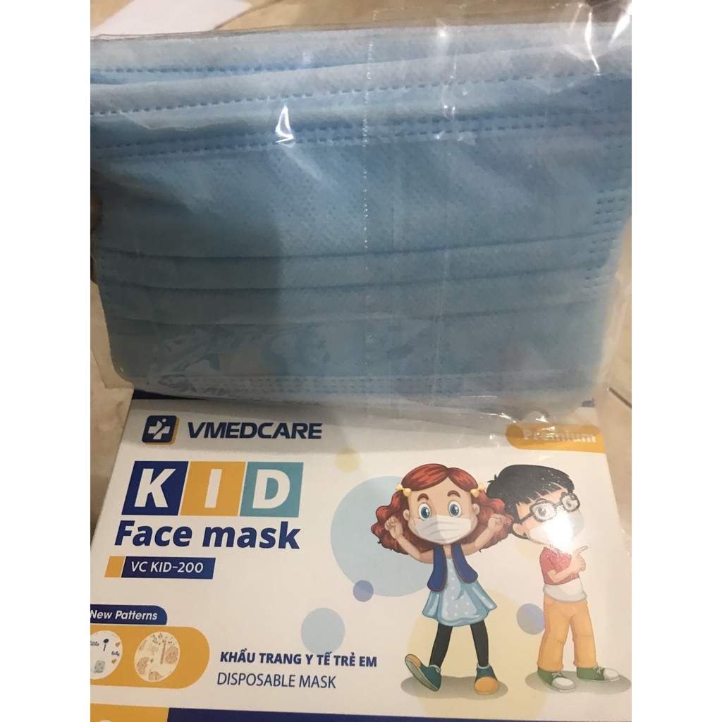 hộp 50 Khẩu Trang Trẻ Em  Kháng Khuẩn. [Sãn Hàng] | BigBuy360 - bigbuy360.vn