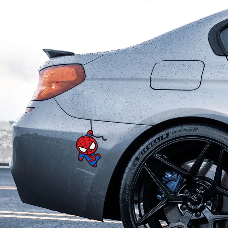 Người nhện Nhãn dán xe phản quang Mũ bảo hiểm Dán trang trí Phim hoạt hình Marvel Xe máy Decal